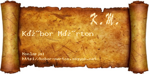 Kóbor Márton névjegykártya